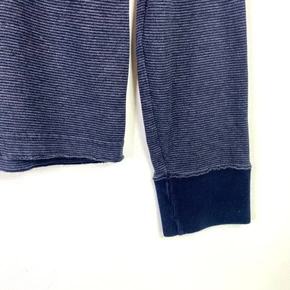 Abercrombie & Fitch Y2K Striped Henley Boys XXL Blue Long Sleeve Muscle Shirt - Picture 5 of 7